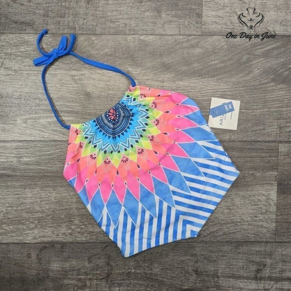 Arizona Jean Co. Girls's Halter Tankini Top Swimsuit Size 7/8